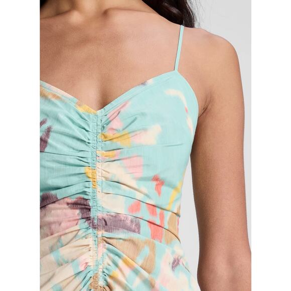 A.L.C Lindsey Printed Midi Dress Mint Multi - Picture 2 of 12